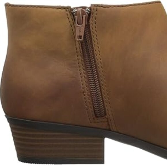 Clarks Tan Leather Ankle Booties - Picture 3 of 7